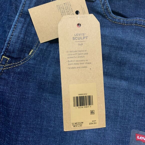 Levi's 711 Women's Denim Jeans 12 31X30 Skinny Lapis Maui Breeze Mid Rise - Picture 5 of 8